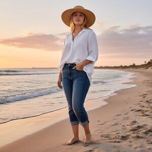 NWT Judy Blue Capri Fit Dark Wash JB82154DK Womens Plus Denim Jeans Size 24W